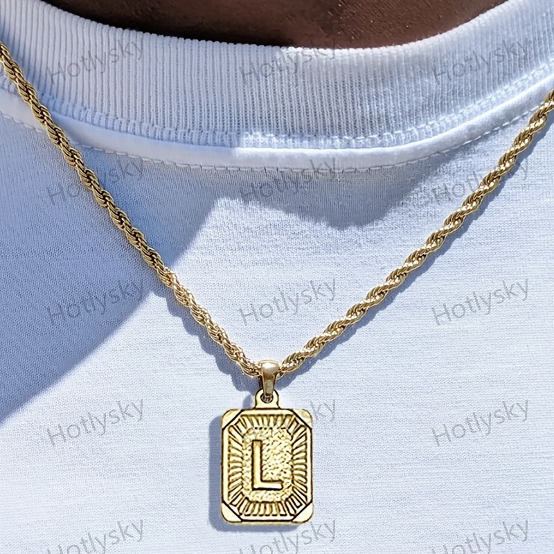 Women's Fashion Pendant Necklace with Initial Letter Option